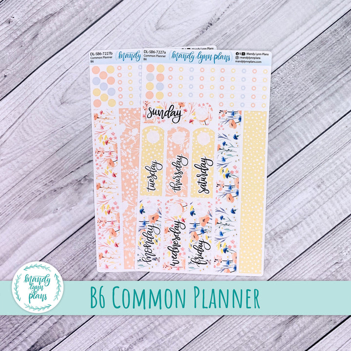 B6 Common Planner Daily Kit || Wildflowers || DL-SB6-7227