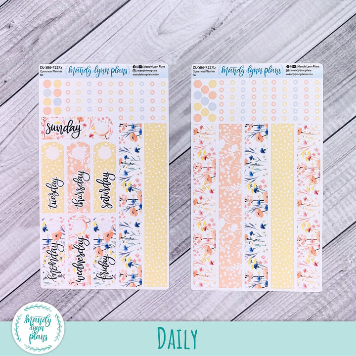 B6 Common Planner Daily Kit || Wildflowers || DL-SB6-7227