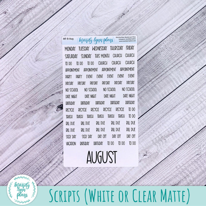 August 2023 B6 Common Planner Monthly Kit || Green and Beige Floral || MK-SB6-7228