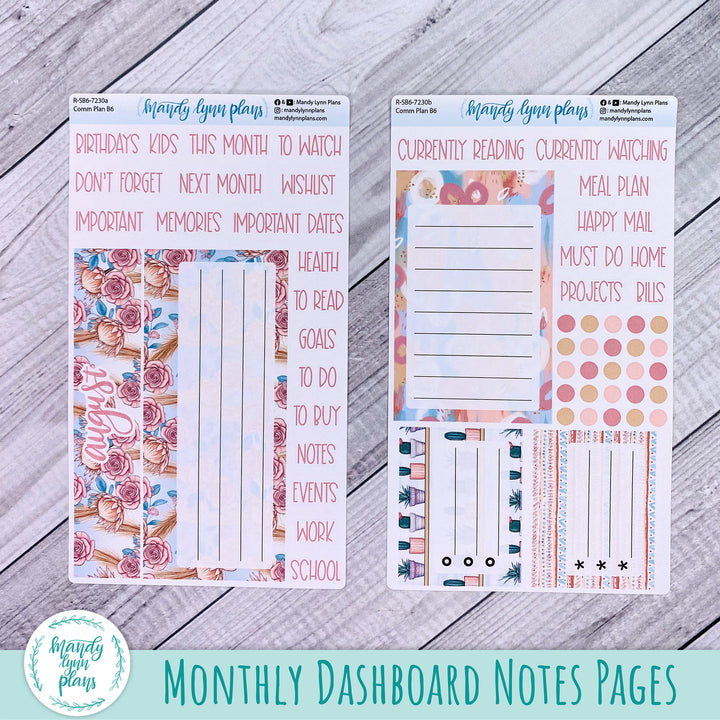 August B6 Common Planner Dashboard || Desert Cactus || R-SB6-7230