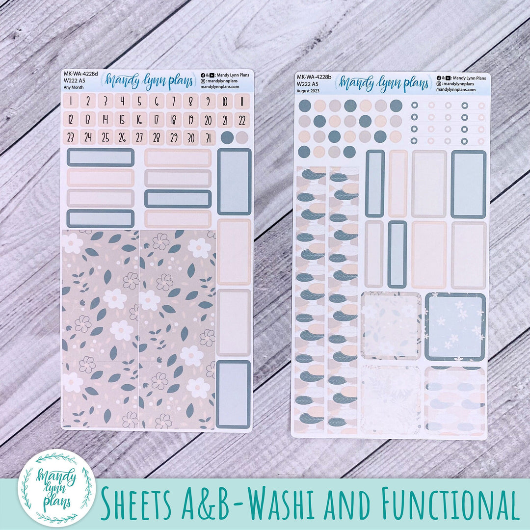 Any Month Wonderland 222 Monthly Kit || Green and Beige Floral || 228