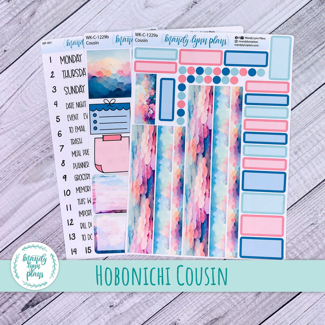 Hobonichi Cousin Weekly Kit || Abstract Sky || WK-C-1229