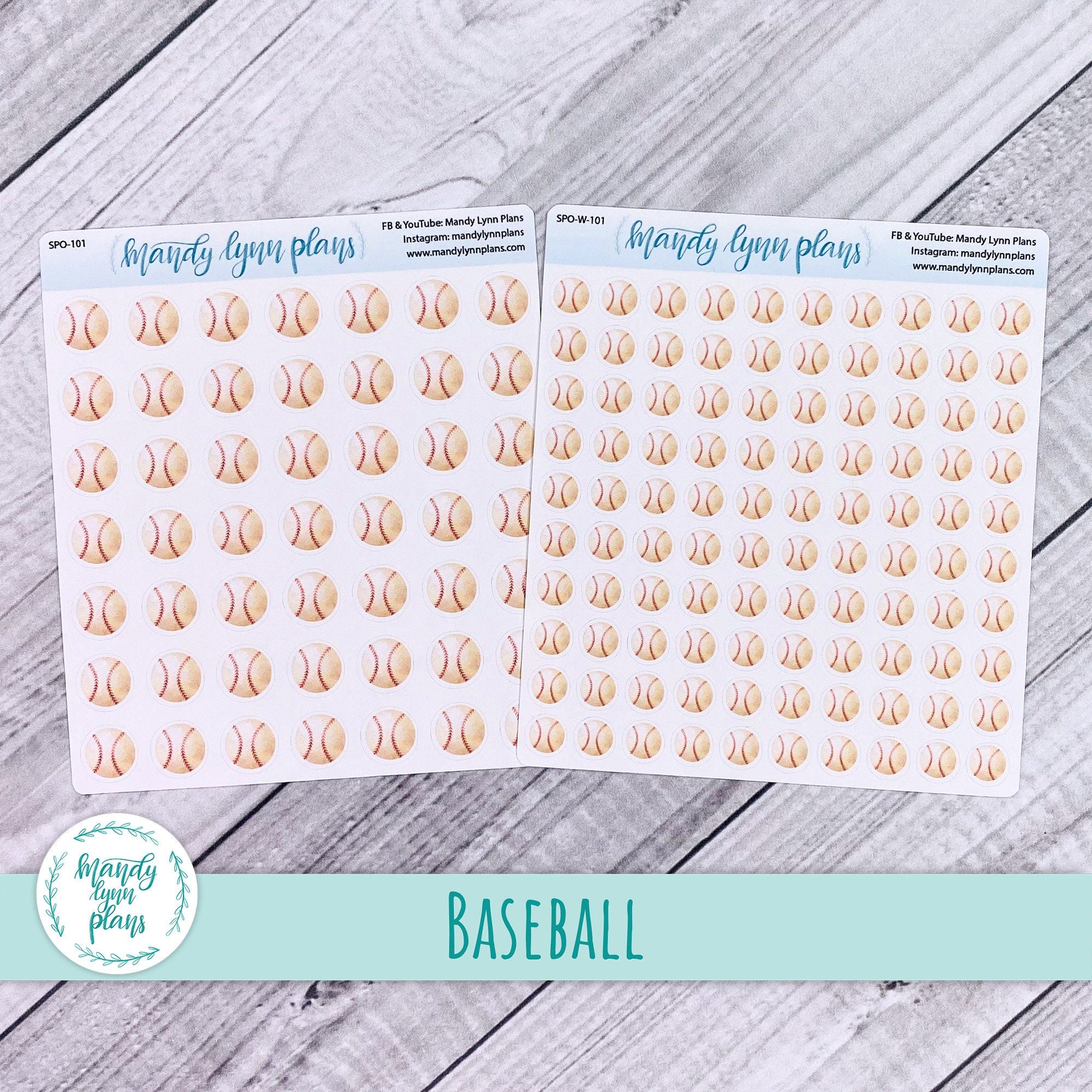 Baseball Sports Stickers || 101 – Mandy Lynn Plans