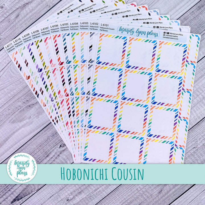Hobonichi Cousin Stripe Pattern Full Box Labels