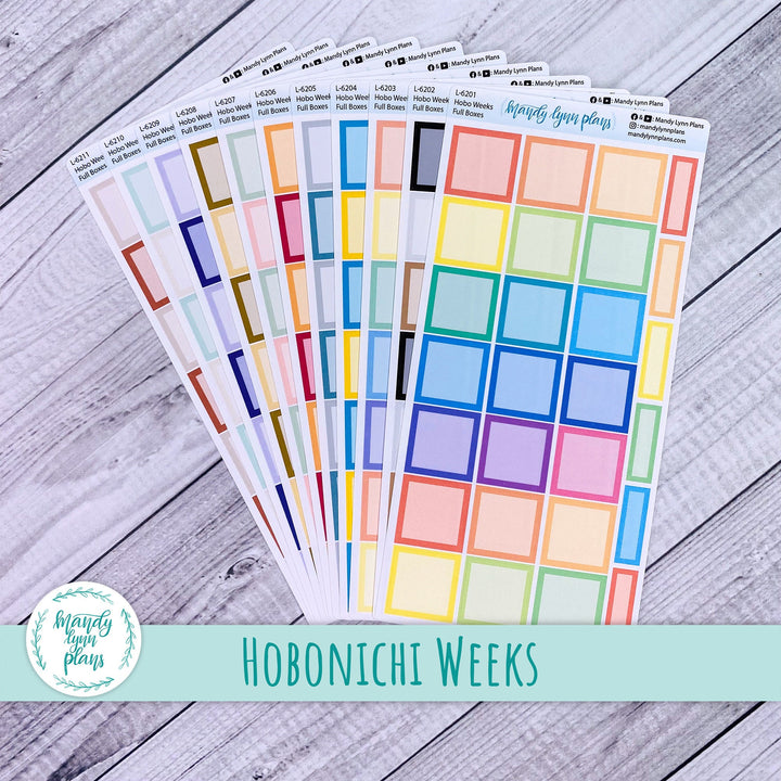 Hobonichi Weeks || Solid Full Box Labels