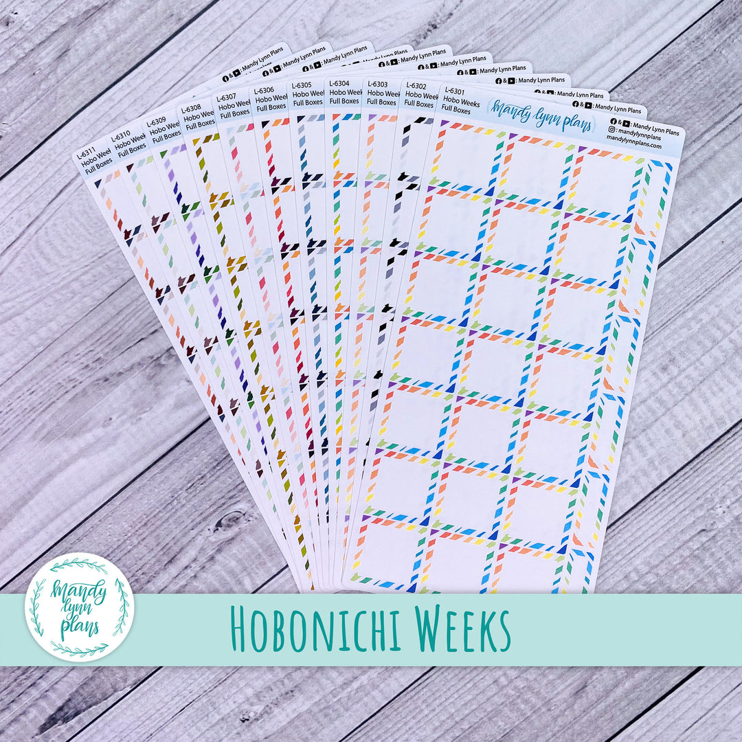 Hobonichi Weeks || Stripe Pattern Full Box Labels