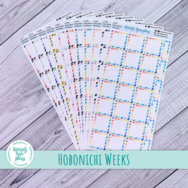 Hobonichi Weeks || Stripe Pattern Full Box Labels