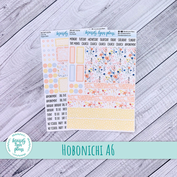 Any Month Hobonichi A6 Monthly Kit || Wildflowers || MK-A6T-3227