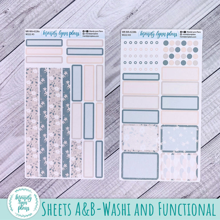 2024  Wonderland 222 Weekly Kit || Green and Beige Floral || 228