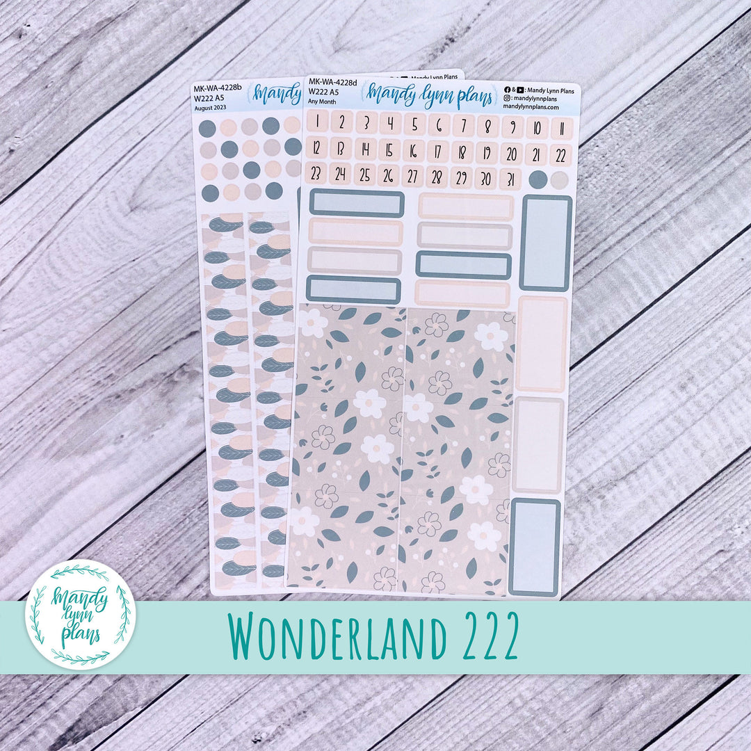 Any Month Wonderland 222 Monthly Kit || Green and Beige Floral || 228