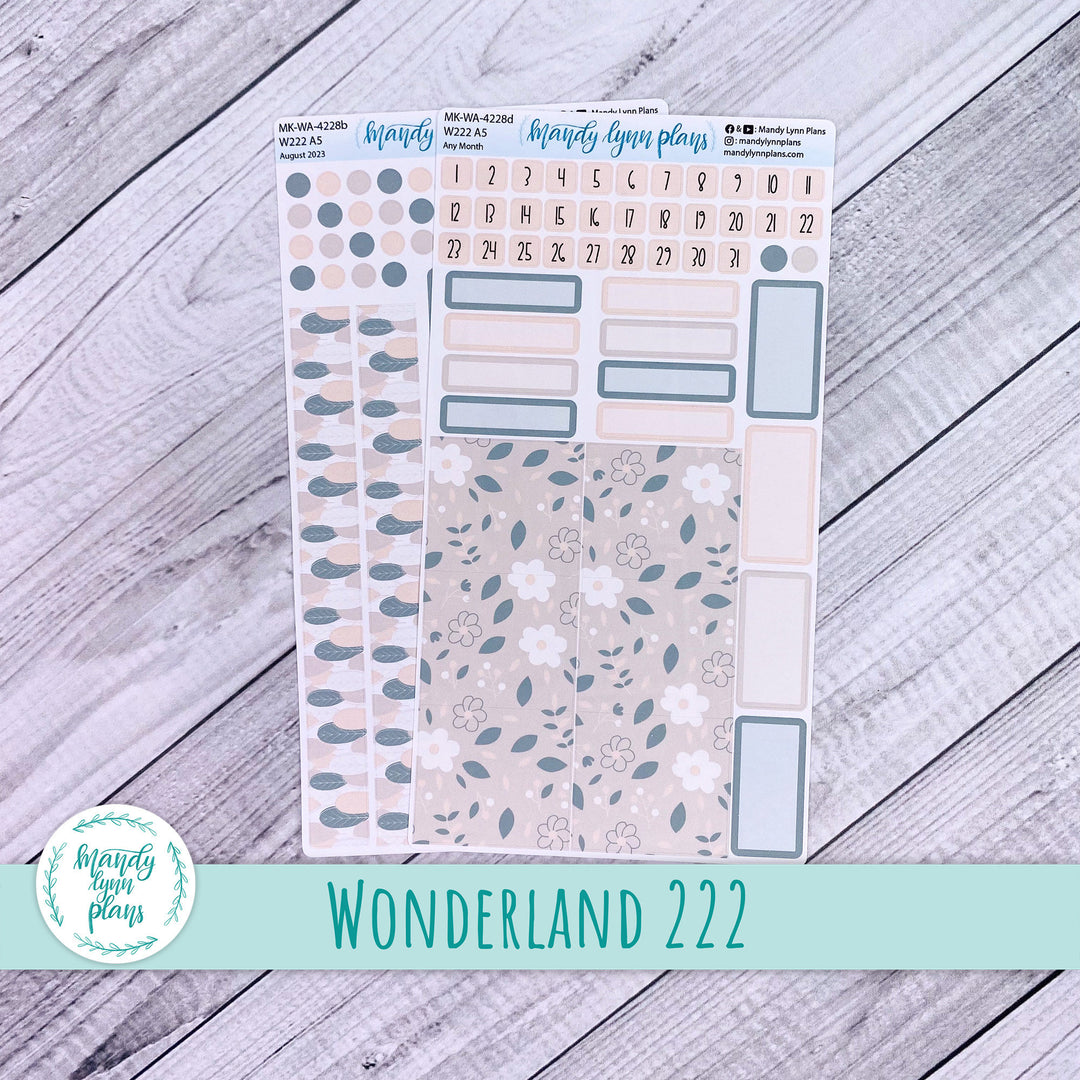 2024 Any Month Wonderland 222 Monthly Kit || Green and Beige Floral || 228