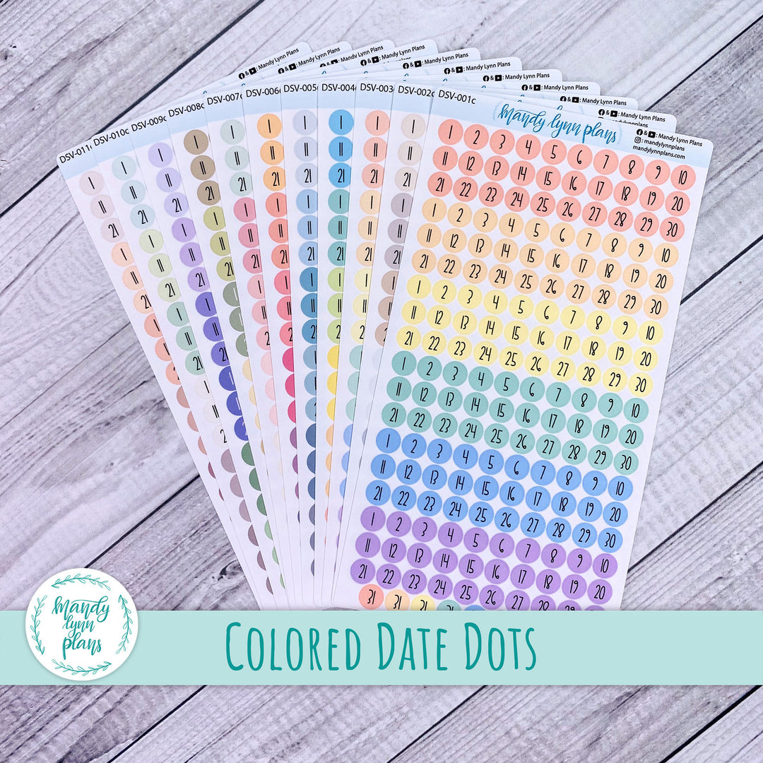 Colored Medium Date Dots